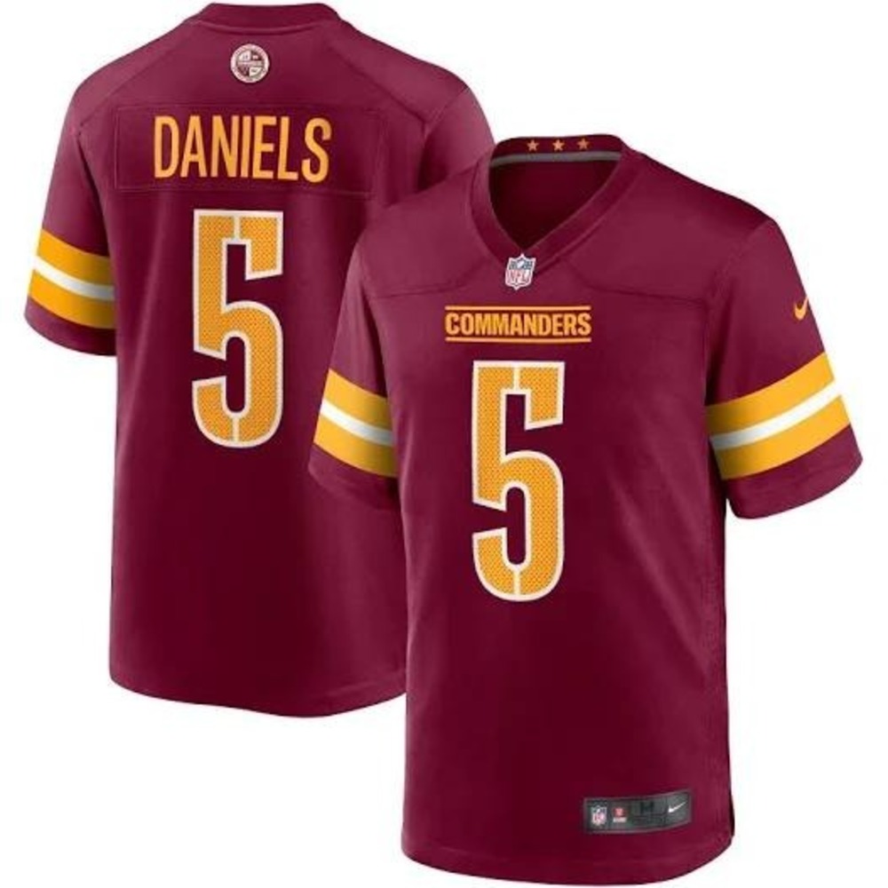 Nike Men's‎ Large Burgundy Commanders Jayden Daniels Football Jersey